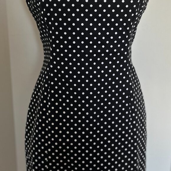 Tahari  Black & White Polka Dot Dress - Picture 1 of 5